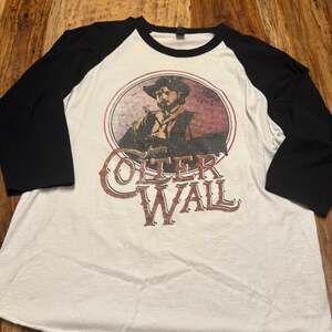 Colter Wall Portrait Logo Raglan 3/4 Sleeve Baseball T-Shirt